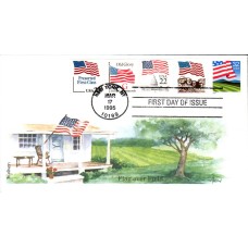 #2919 Flag Over Field Combo Edken FDC