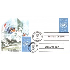 #2974 United Nations Dual Edken FDC