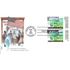 #2980 Women's Suffrage Tab Edken FDC