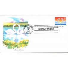 #3124 Love - Swans Plate Edken FDC