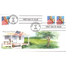 #3133 Flag over Porch Dual Edken FDC