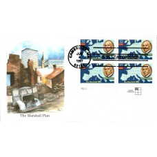 #3141 The Marshall Plan Plate Edken FDC