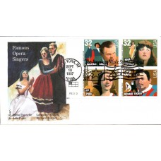 #3154-57 Opera Singers Plate Edken FDC