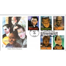 #3168-72 Movie Monsters Edken FDC