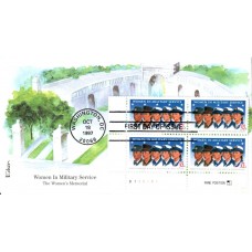 #3174 Women in Military Service Plate Edken FDC