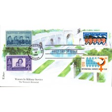 #3174 Women in Military Service Combo Edken FDC