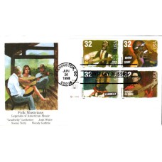 #3212-15 Folk Musicians Plate Edken FDC