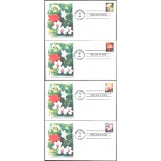 #3478-81 Four Flowers Edken FDC Set