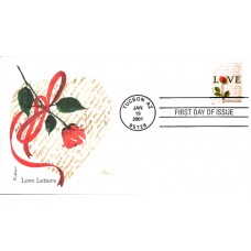 #3496 Rose and Love Letter Edken FDC