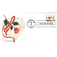 #3499 Rose and Love Letter Edken FDC