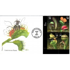 #3528-31 Carnivorous Plants Plate Edken FDC