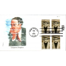 #3557 Langston Hughes Plate Edken FDC