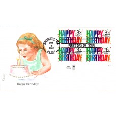 #3558 Happy Birthday Plate Edken FDC