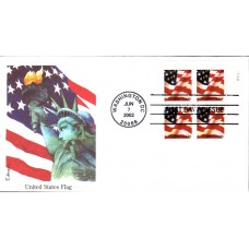 #3620 US Flag Plate Edken FDC