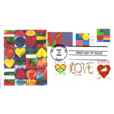 #3657-58 Love - Heart Combo Edken FDC