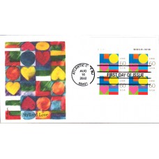 #3658 Love - Heart Plate Edken FDC