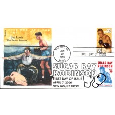 #4020 Sugar Ray Robinson Dual Edken FDC