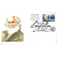 #4124 Henry Wadsworth Longfellow Edken FDC