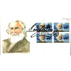 #4124 Henry Wadsworth Longfellow Plate Edken FDC