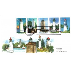 #4146-50 Pacific Lighthouses Edken FDC