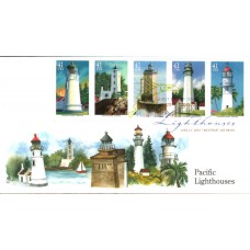 #4146-50 Pacific Lighthouses Edken FDC