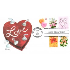 #4152 Love - Silver Heart Combo Edken FDC