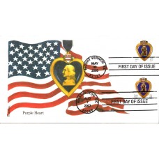 #4164 Purple Heart Dual Edken FDC