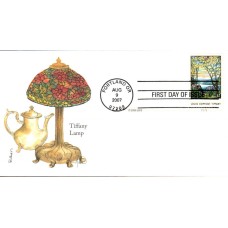 #4165 Louis Comfort Tiffany Plate Edken FDC