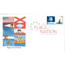 #4281 FOON: Connecticut Flag Edken FDC