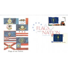 #4290 FOON: Indiana Flag Combo Edken FDC