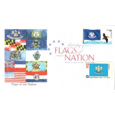 #4294 FOON: Louisiana Flag Combo Edken FDC