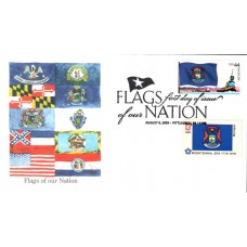 #4298 FOON: Michigan Flag Combo Edken FDC