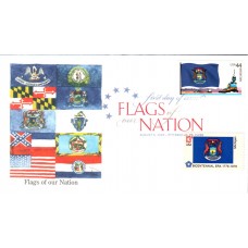 #4298 FOON: Michigan Flag Combo Edken FDC