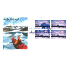 #4374 Alaska Statehood Plate Edken FDC