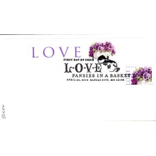 #4450 Love - Pansies in a Basket Edken FDC