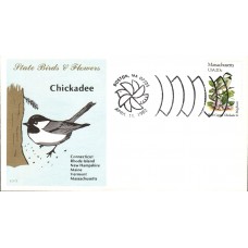 #1973 Massachusetts Birds - Flowers Elite FDC