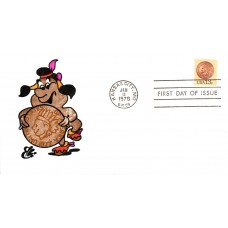 #1734 Indian Head Penny Ellis FDC