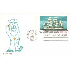 #UX76 US Coast Guard Eagle Ellis FDC