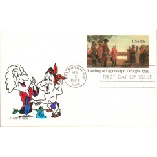 #UX98 Landing of Oglethorpe Ellis FDC