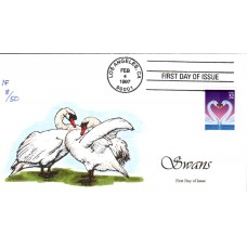 #3123 Love - Swans Faircloth FDC