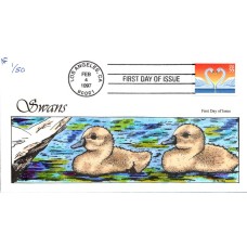 #3124 Love - Swans Faircloth FDC