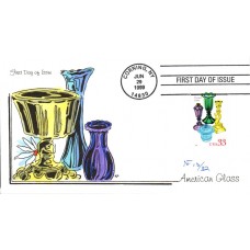 #3327 Pressed Glass Faircloth FDC