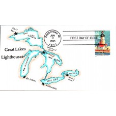 #2971 Spectacular Reef Lighthouse Finger Lakes FDC