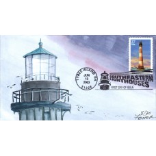 #3789 Morris Island Lighthouse Fisher FDC