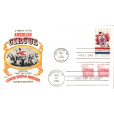 #2452 Circus Wagon 1900s Dual Fleetwood FDC