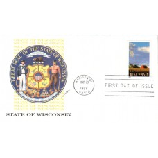 #3206 Wisconsin Statehood Fleetwood FDC