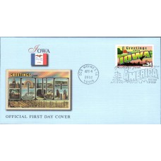 #3575 Greetings From Iowa Fleetwood FDC