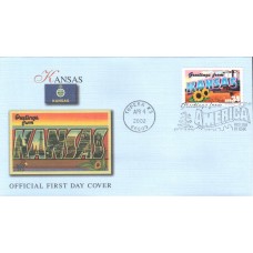 #3576 Greetings From Kansas Fleetwood FDC