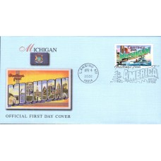 #3582 Greetings From Michigan Fleetwood FDC