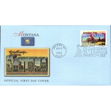 #3586 Greetings From Montana Fleetwood FDC